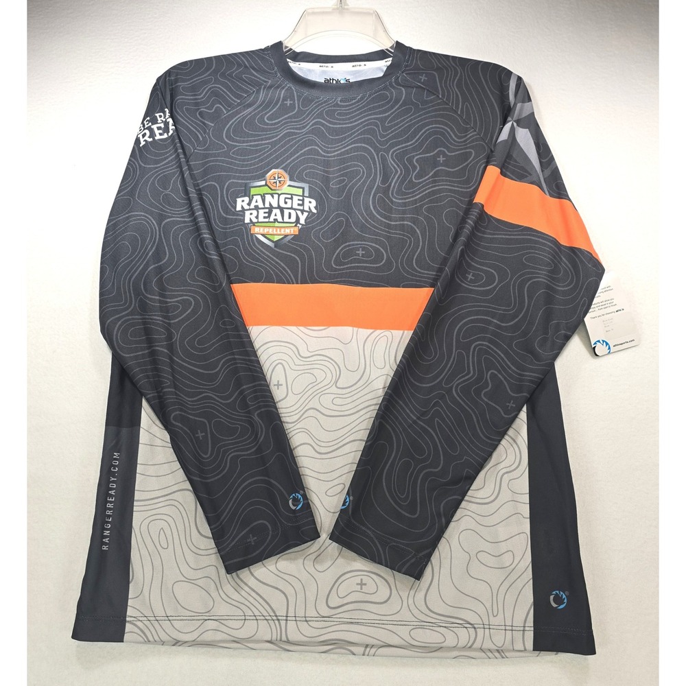 Athlos Ranger Ready Repellent Performance Shirt Mens Medium Long Sleeve Grey‎